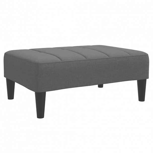 vidaXL Podnožka tmavě šedá 77 x 55 x 31 cm textil