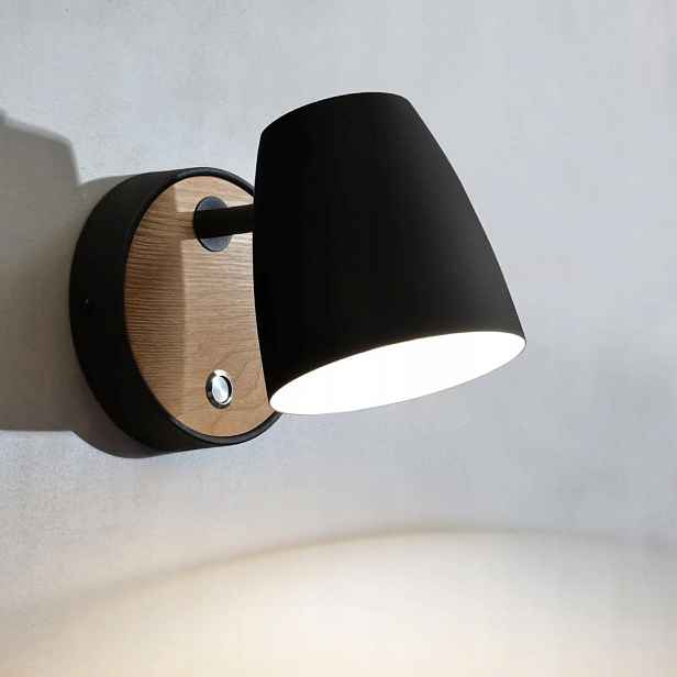 Černá industriální nástěnná lampa ouglres E27