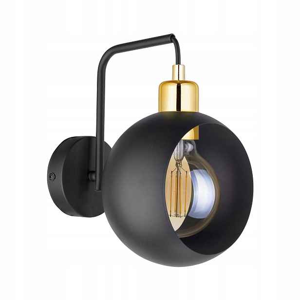 Nástěnné svítidlo Cyklop E27 15W černá mosaz TK-Lighting