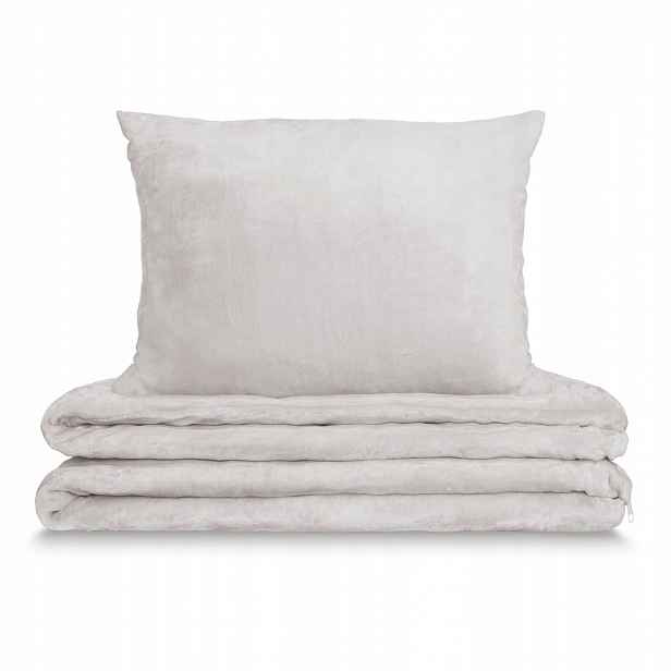 Povlečení z mikrovlákna medvídek Flano 160 x 200 Cozy Šedý Vánoční teplý