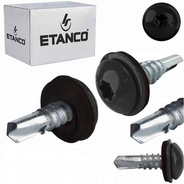Šrouby do kovu Torx 5 mm 5,5 x 19 mm Ral 9005 250 ks Etanco GT5 Ph Z14