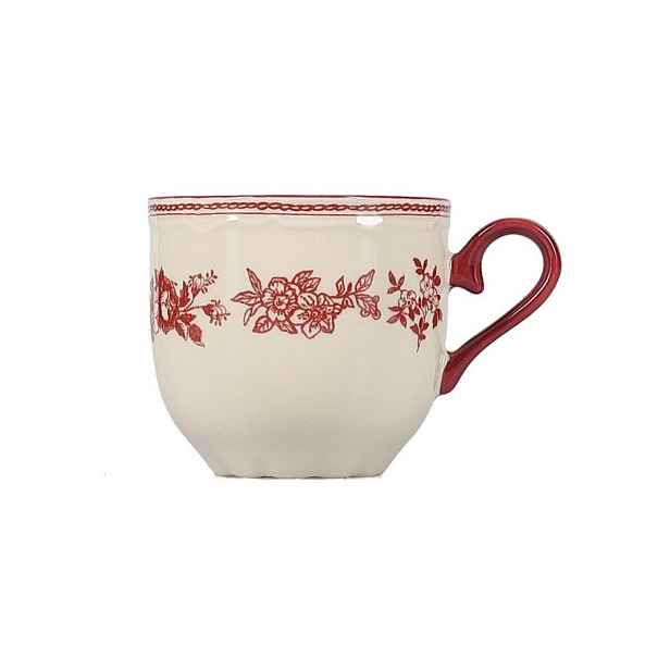 Vínový/slonovinový porcelánový šálek 215 ml Cyril – S|P Collection