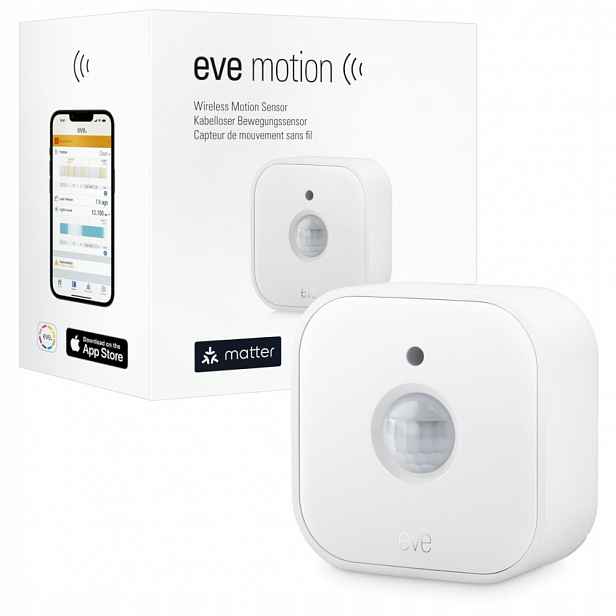 Eve Elgato Motion inteligentní senzor pohybu Matter iOS HomeKit 120'