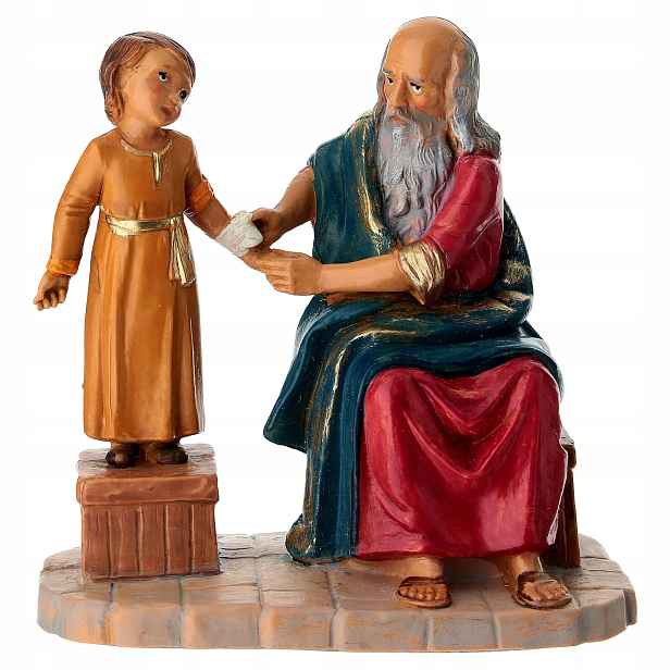 Figurka Do Betlému Lékař s nemocným Mikulášem pro figurky o výšce 12 cm Fontanini