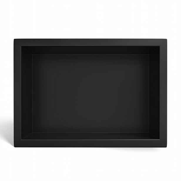 Koupelnová Polička 30x20x10 cm Černá Nerezová Wall-box One Balneo