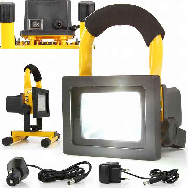 Led Akumulátorová Pracovní Lampa 50W IP65 Stativový Reflektor Výkonný