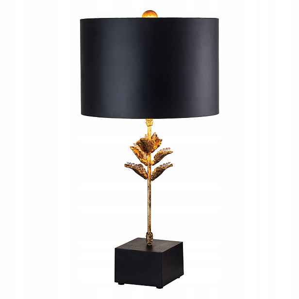 Stolní lampa glamour zlatá černá z pryskyřice Camilia E27, Flambeau