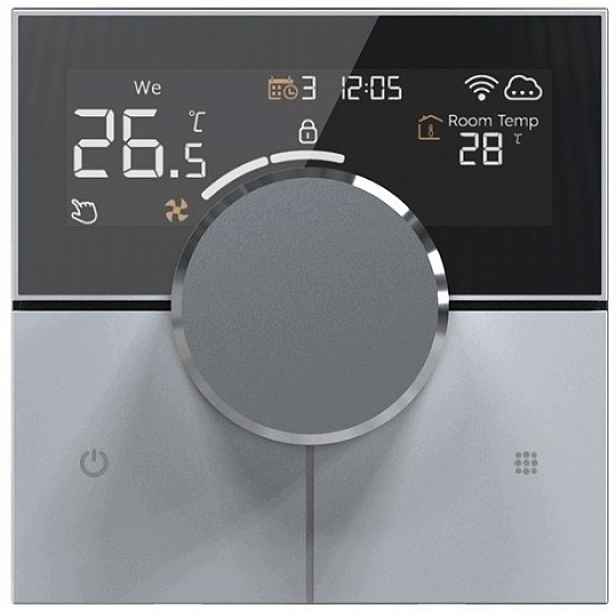 Termostat Nástěnný Pokojový Tlačítko Otočný LCD WiFi Tuya Ap