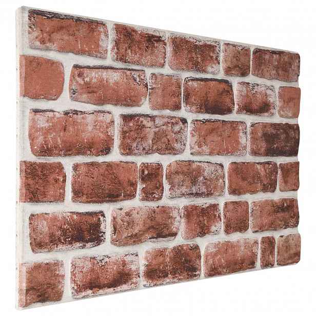 vidaXL Nástěnné panely 10 ks 100 x 50 cm Tmavě hnědá a bílá EPS pěna