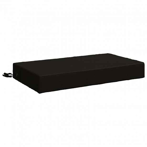vidaXL Polštář na sedák SOEST 100% polyester Černá 70 x 40 x 10 cm