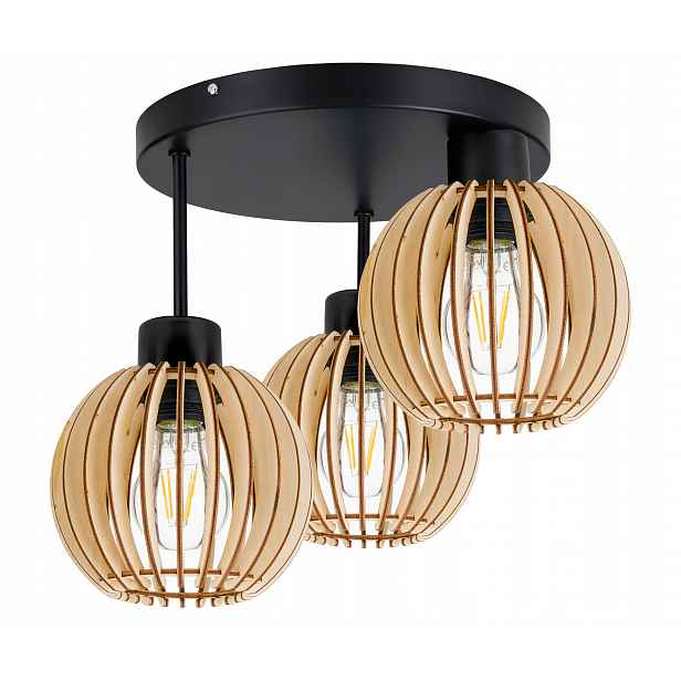 Lampa stropní svítidlo stropní lustr pevný loft Dřevo 3