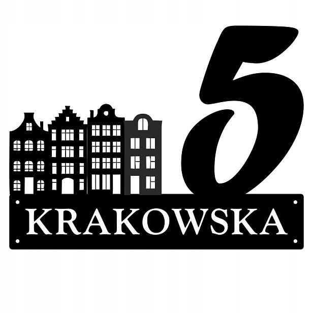 Číslo Na Dům 80cm Tabule Adresa Ocel 2MM Grafika 161