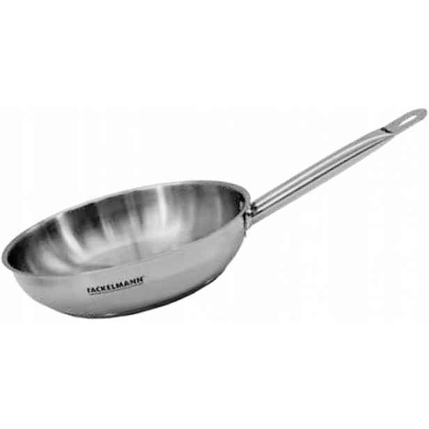 Pánev z nerezové oceli Sada 28 cm s víkem Nýtovaná rukojeť