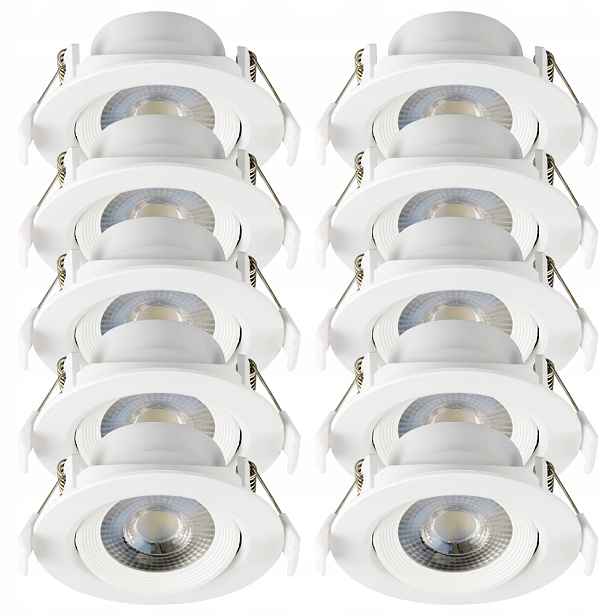 Stropní Očko Do Koupelny Led Výklopná Lampa 230V 7W IP44 Vodotěsná 3 Barvy
