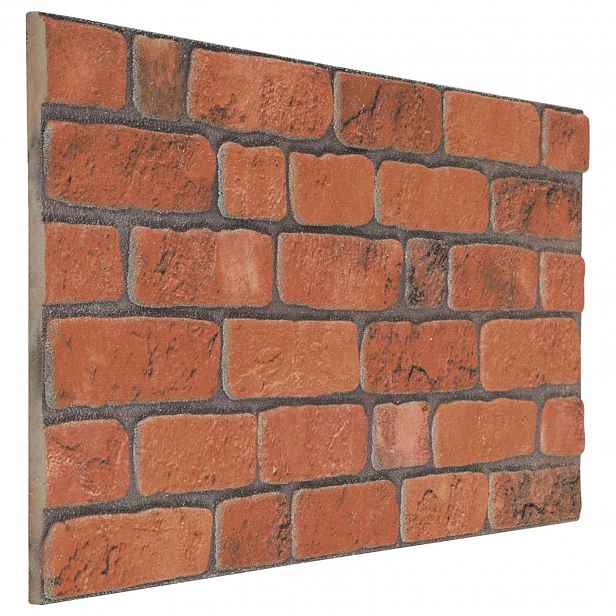 vidaXL Nástěnné panely 10 ks 100 x 50 cm Cihlová EPS pěna
