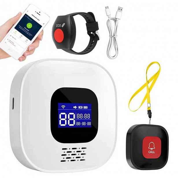 Tlačítko Omáčky Pro Seniora Bezdrátový Wifi Tuya Smart Alarm