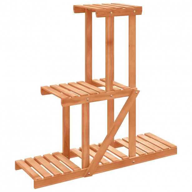 vidaXL Stojan na květiny 81 x 25 x 75,5 cm masivní jedlové dřevo