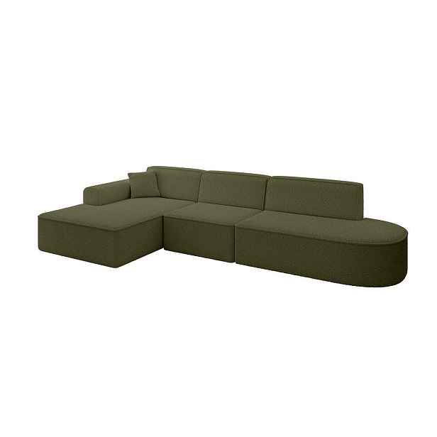 ALTDECOR ROHOVÁ SEDAČKA s otomanem, levá IREA-L2-v3 327x165x77 Zelená Buklé