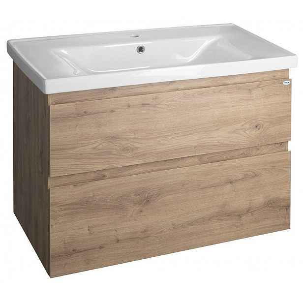 AQUALINE - ALTAIR umyvadlová skříňka 86,5x60x45cm, dub emporio AI390
