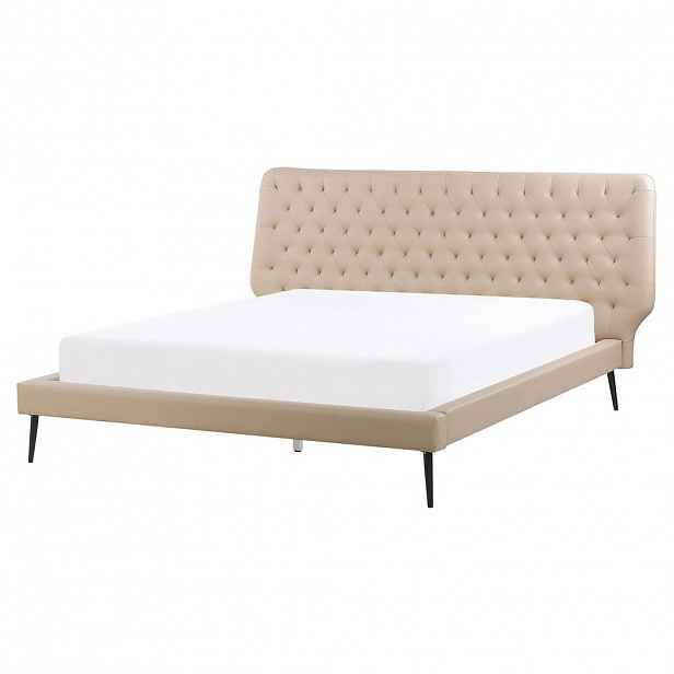 Beliani POSTEL 160/200 cm Béžová Essonne