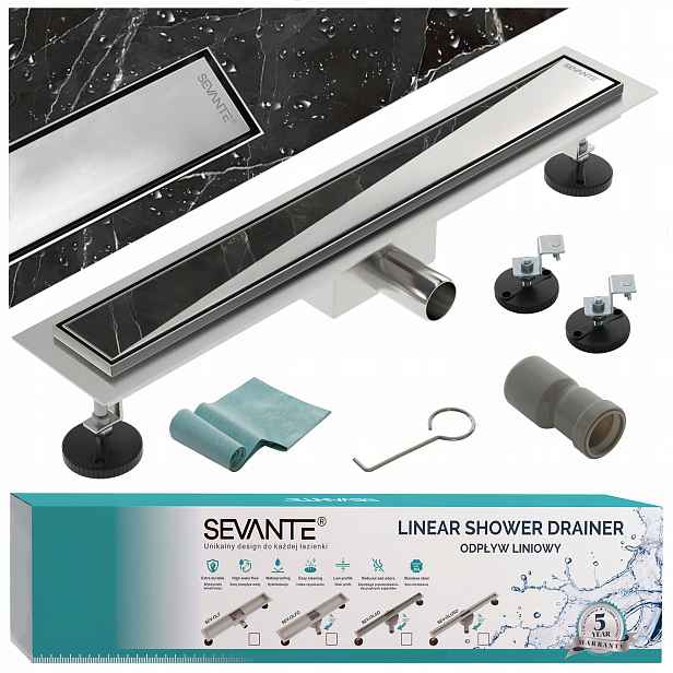 Lineární odtok 50 cm Flat inox nerezová ocel 304 velká průchodnost