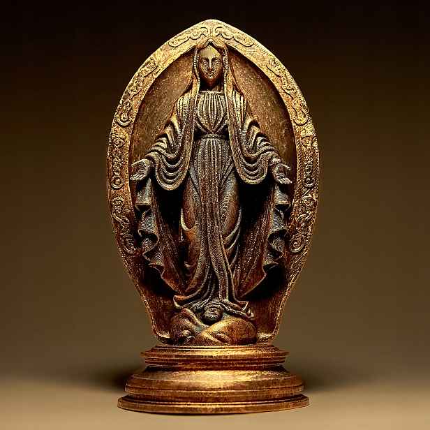Matka Boží Maria Dekorativní figurka 20 cm Ručně malovaná 3D