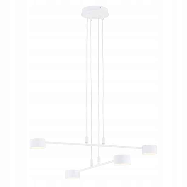 Závěsná lampa čtyřnásobná minimalistická bílá 70 cm do jídelny 4 body Emibig