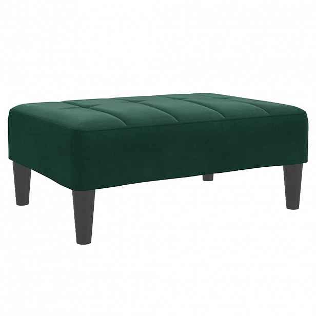 vidaXL Podnožka tmavě zelená 77 x 55 x 31 cm samet