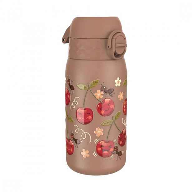 Dětská láhev na vodu, nerezová ocel, 400 ml, Cherries - Ion8