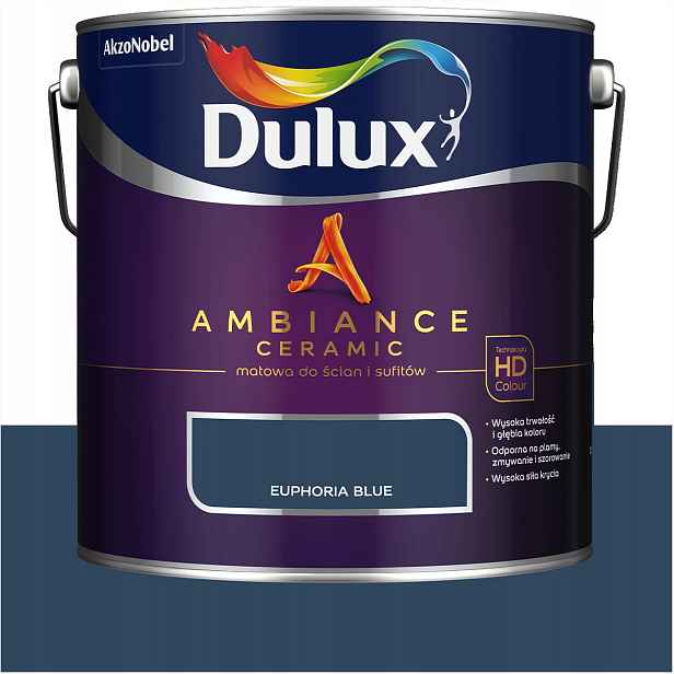 Dulux barva na stěny keramická Ambiance Ceramic Euphoria Blue 2,5L