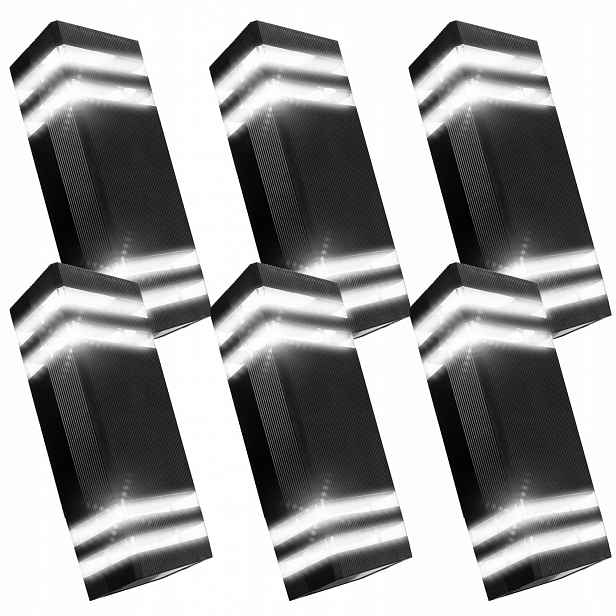 6x Vodotěsná venkovní nástěnná lampa IP44 Dekorativní zahradní terasová lampa
