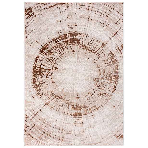 Koberec do obývacího pokoje béžový 120x170 cm abstraktní glamour měkký pro alergiky