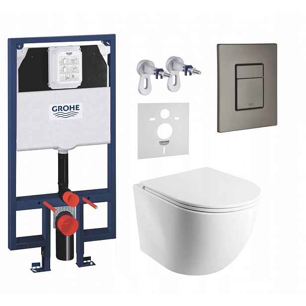 7v1 Wc Set, Stelaz Grohe Slim Wc Mísa Rim Silent Omnires Tlačítko