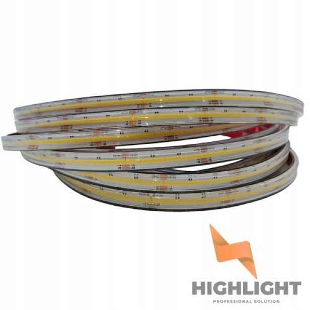 5 m Led pásek Cob Cct 3000K-6500K Multi White 24V 16W IP67 vodotěsný