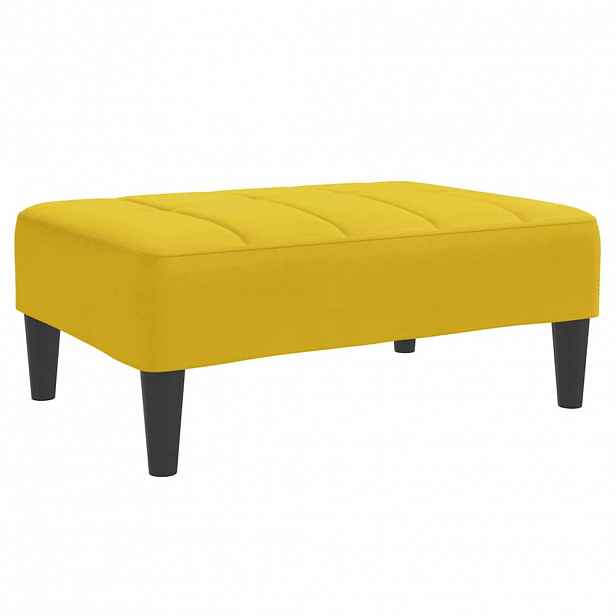 vidaXL Podnožka žlutá 77 x 55 x 31 cm samet