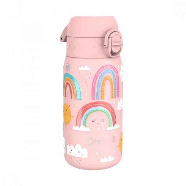 Dětská láhev na vodu, nerezová ocel, 320 ml, Rainbows - Ion8