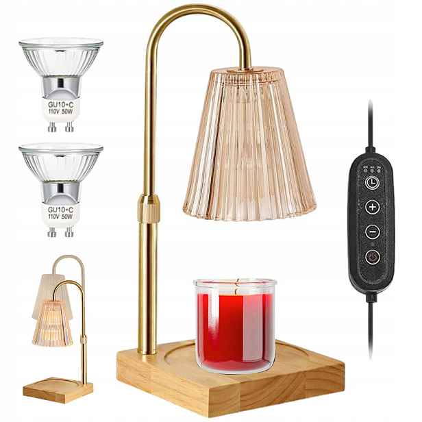Jednoduchá Skleněná Aromaterapeutická Vosková Lampa S Nastavitelnou Výškou