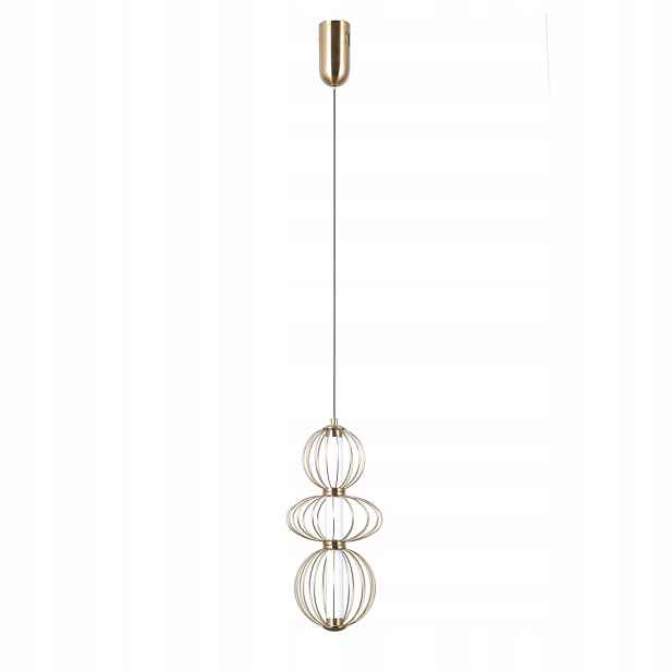 Italux Závěsná lampa Rabel Zlatá Led 10W 3 body světla 3000K