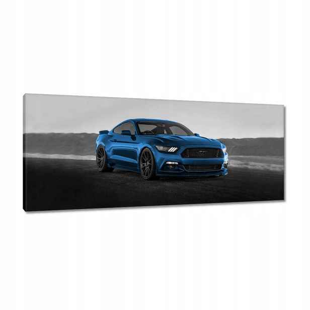 Obrazy 100x40 Modrý Ford Mustang