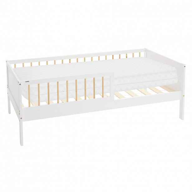 ML-DESIGN DĚTSKÁ POSTEL s matrací 80x160 cm bílá/přírodní