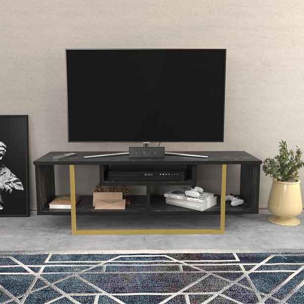 TV stolek Asal 120 - Black, Gold