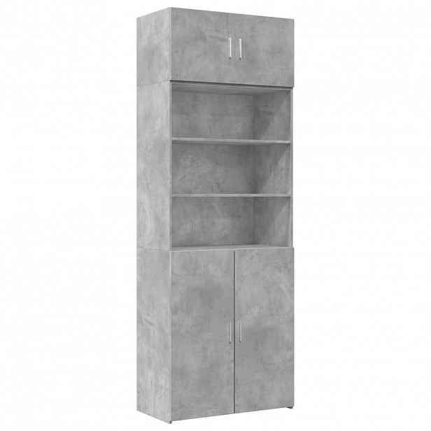 vidaXL Úložná skříňka betonově šedá 80x42,5x225 cm kompozitní dřevo