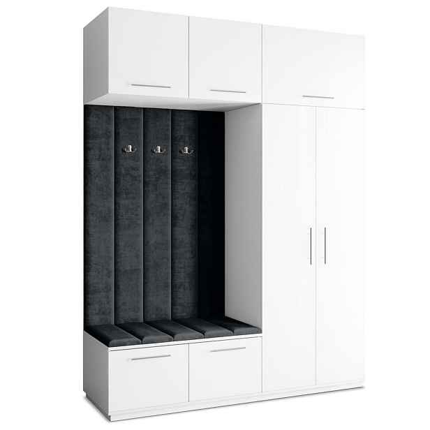 MASSENO MODERNÍ PŘEDSÍŇOVÁ SKŘÍŇ REMA, 180/240/60 cm, bílá