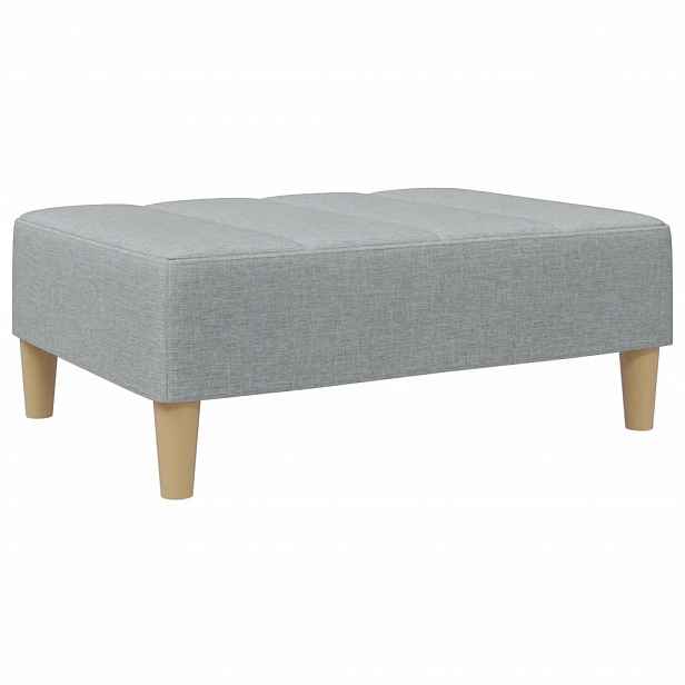 vidaXL Podnožka světle šedá 77 x 55 x 31 cm textil