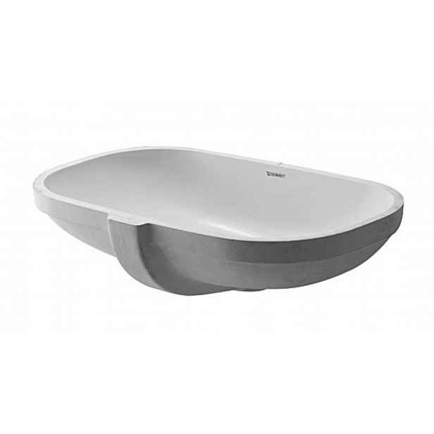 Duravit D-Code - Umyvadlo zápustné 50x29 cm, bez otvoru pro baterii, bílá 0338490000