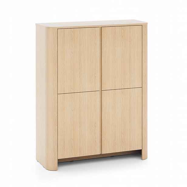 Komodee Komoda Amos K103 Moderní zaoblené rohy Dub Vicenza