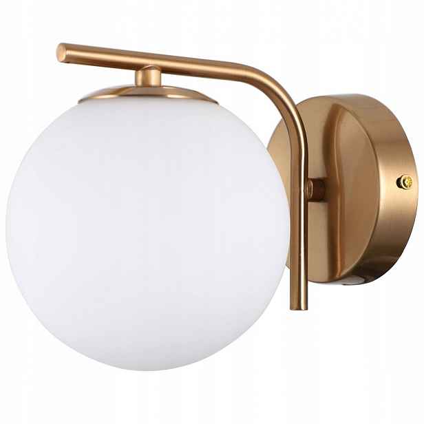 Nástěnná lampa Raddi Zlatá Moderní 1xG9 Stínidlo Bílý Kov Italux