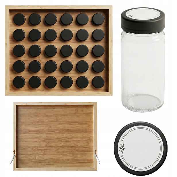 Nástěnný organizér na koření Palette, 30 kořenek