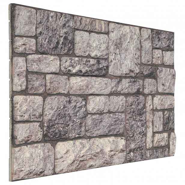 vidaXL Nástěnné panely 10 ks 100 x 50 cm Šedá a bílá EPS pěna