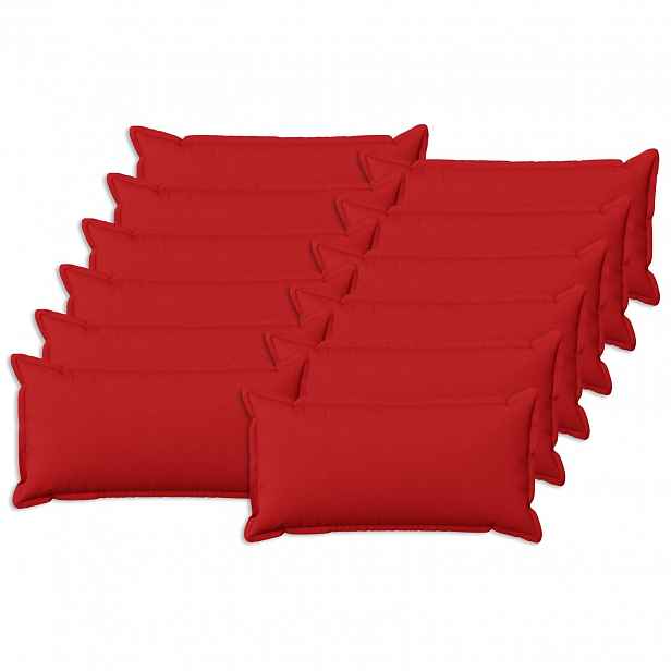 vidaXL Povlak na polštář 12 pcs HOUTEN Červená 40 x 80 cm Falešný len